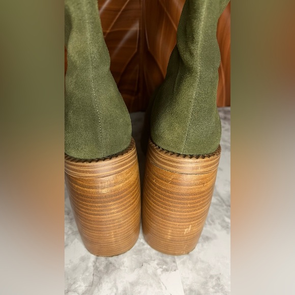 Urban Outfitters Olive Platform Boots - Picture 4 of 9